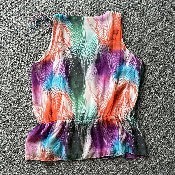 Anthropologie sz 4 Peplum v-neck Top - Picture 6 of 6